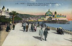 CPA Nice Promenade des Anglais et Jetee Promenade 