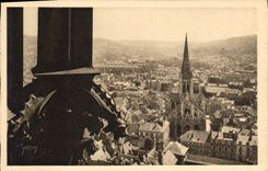 CPA La Douce France Rouen Panorama sur la Cote Sainte Catherine et Eglise Saint Maclou 