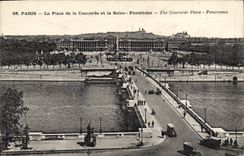 CPA Paris la Place de la Concorde et la Seine Panorama 
