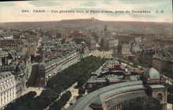CPA Paris Vue generale vers la Place d'Iena prise du Trocadero 