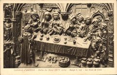 CPA Cathedrale d'Amiens Stalles du Choeur Rampe I Les Noces de Cana 