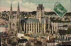CPA Rouen Eglise Saint Ouen vue de la Cathedrale 