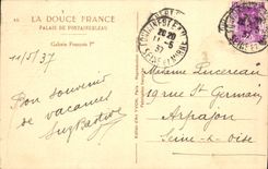 CPA La Douce France Palais de Fontainebleau Galerie Francois I 