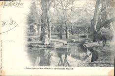CPA Besancon Piece d'Eau et Rochers de la Promenade Micaud 