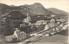 CPA Lourdes La Basilique Vue prise du Chemin de fer  