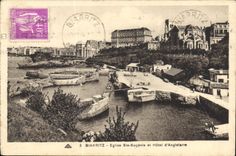 CPA Biarritz Eglise Ste Eugenie et Hotel d'Angleterne 