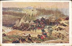 CPA Bataille de Champigny d'arpes de Neuville Musee de Versailles 