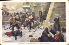 CPA Combat de Villepion Faverolles d'apres E Boutigny 