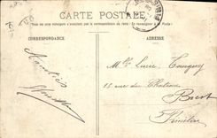 CPA Croiseur Cuirasse pendant la tempete 