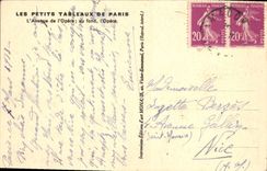 CPA Les Petits Tableaux de Paris l'Avenue de l'Opera au fond 