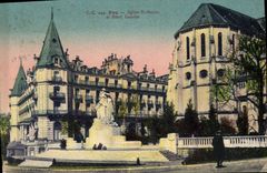 CPA Pau Eglise St Martin et Hotel Gassion 