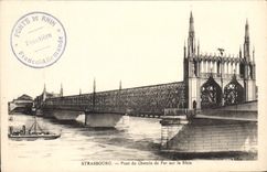 CPA Strasbourg Pont du Chemin de Fer sur la Rhin 