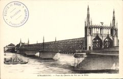 CPA Strasbourg Pont du Chemin de Fer sur le Rhin 