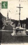 CPA Lourdes Le Calvaire Breton et la Basilique 