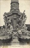 CPA Marseille La Fontaine Cantini detail 