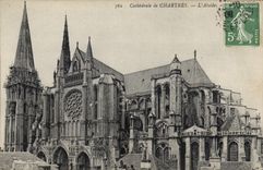 CPA Cathedrale de Chartres l'Abside 