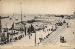 CPA Le Havre L'Anse des Pilotes et l'Entree du Port 