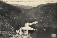 CPA Langogne La Cascade des Maritimes sur le Londouyrou Lozere 