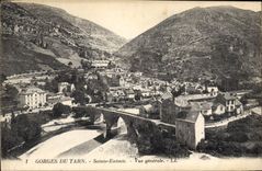 CPA Gorges du Tarn Sainte Enimie Vue generale 