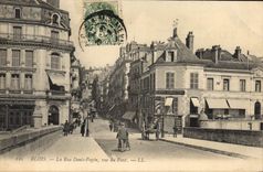 CPA Blois la Rue Denis Papin vue du Pont 