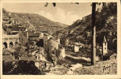 CPA Sainte Enime Lozere vue generale sur la Vieille Ville 