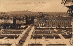 CPA Paris Jardin des Tuileries Opera et Butte Montmartre 