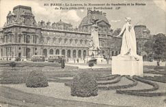 CPA Paris le Louvre le Monument de Gambetta et la Statue de Paris 1914 1918 par Bartholome 