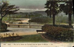 CPA Pau vue sur la Chaine des Pyrenees prise du Square St Martin 