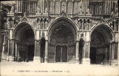 CPA Chartres la Cathedrale Portail Sud 