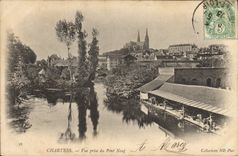 CPA Chartres vue prise du Pont Neuf Lavoir