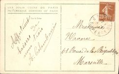 CPA Les Jolis Coins de Paris sur la Seine Tour Eiffel Bateau Peniche