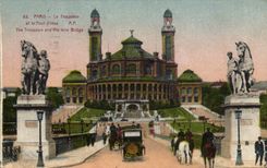 CPA Paris le Trocadero et le Pont d'Iena 