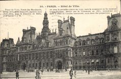 CPA Paris hotel de Ville Pierre de Viole Prevot des Marchands en posa la premiere pierre en 1533 mai