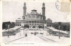 CPA Paris le Trocadero vu du Pont d'Iena 
