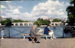 CPA Paris la Cite vue du Pont des Arts 