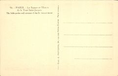 CPA Paris le Square et l'Entree de la Tour Saint Jacques 