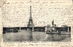 CPA Paris Pont de Grenelle Tour Eiffel