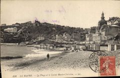 CPA Le Havre La Plage et le Cassino Marie Christine 