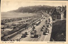 CPA Le Havre Boulevard Albert Ier et la Plage Tramway