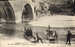 CPA Gorges du Tarn Ste Enimie Depart des Barques 