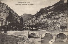 CPA Gorges du Tarn Pont de la Malene et les Falaises 