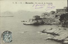CPA Marseille Un coin de la Corniche 