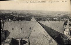 CPA Cathedrale de Chartres vue prise des Toits 