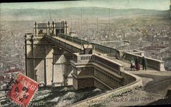 CPA Marseille L'ascenseur de N D de la Garde 