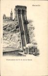 CPA Marseille Funiculaire de N D de la Garde 