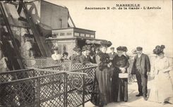 CPA Marseille Anscenseur N D de la Garde l'Arrivee 
