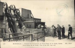 CPA Marseille Sommet de l'Anscenseur de Notre Dame de la Garde Sortie 