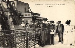 CPA Marseille Ascenseurs de N D de la Garde l'Arrivee 