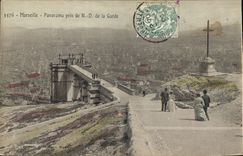 CPA Marseille Panorama pris de N D de la Garde 