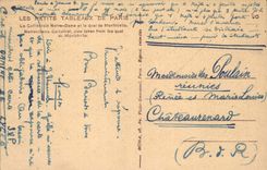 CPA Les Petits Tableaux de Paris La Cathedrale Notre Dame et le quai de Montebello 